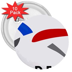 Logo Of The French Air Force  3  Buttons (10 Pack)  by abbeyz71