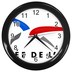 Logo Of The French Air Force (armee De L air) Wall Clocks (black)