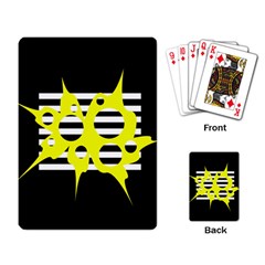 Yellow Abstraction Playing Card