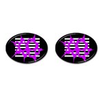 Purple abstraction Cufflinks (Oval) Front(Pair)