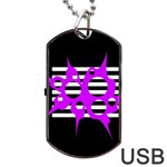 Purple abstraction Dog Tag USB Flash (Two Sides)  Front