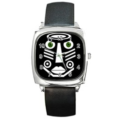 Mask Square Metal Watch by Valentinaart