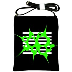 Green Abstract Design Shoulder Sling Bags