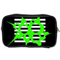 Green Abstract Design Toiletries Bags by Valentinaart