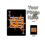 Orange abstract design Playing Cards 54 (Mini)  Front - Diamond7