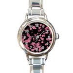 Pink Love Round Italian Charm Watch