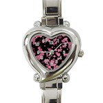 Pink Love Heart Italian Charm Watch