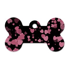 Pink Love Dog Tag Bone (one Side) by TRENDYcouture