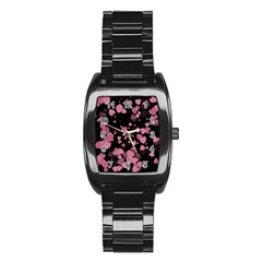 Pink Love Stainless Steel Barrel Watch by TRENDYcouture