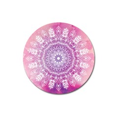 Pink Watercolour Mandala Magnet 3  (round) by TanyaDraws