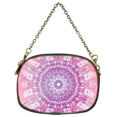 Pink Watercolour Mandala Chain Purses (one Side)  by TanyaDraws