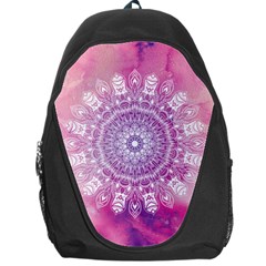 Pink Watercolour Mandala Backpack Bag by TanyaDraws