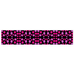 Dots Pattern Pink Flano Scarf (Small)
