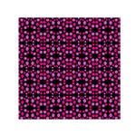 Dots Pattern Pink Small Satin Scarf (Square) Front