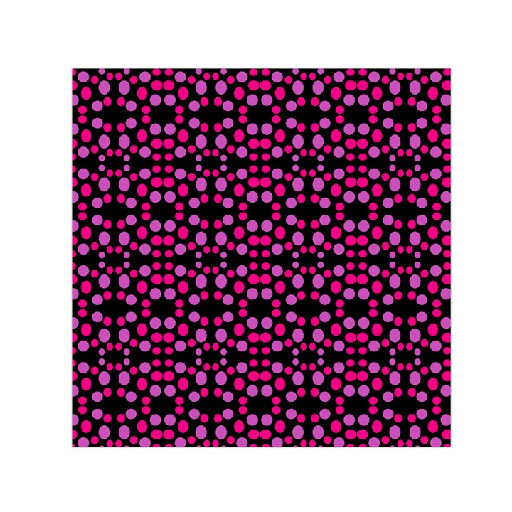 Dots Pattern Pink Small Satin Scarf (Square)