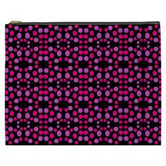 Dots Pattern Pink Cosmetic Bag (XXXL) 