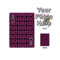 Dots Pattern Pink Playing Cards 54 (mini)  by BrightVibesDesign