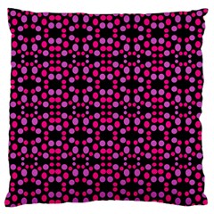 Dots Pattern Pink Large Flano Cushion Case (One Side)