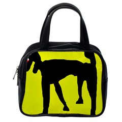 Black Dog Classic Handbags (one Side)