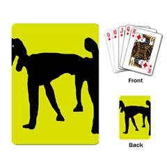 Black Dog Playing Card by Valentinaart