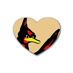 Angry Bird Rubber Coaster (heart)  by Valentinaart