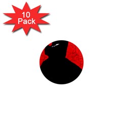 Red And Black Abstract Design 1  Mini Magnet (10 Pack)  by Valentinaart