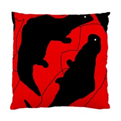 Black And Red Lizard  Standard Cushion Case (one Side) by Valentinaart