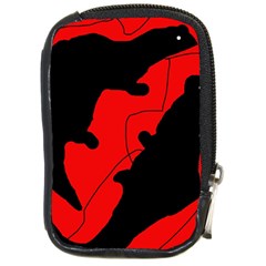 Black And Red Lizard  Compact Camera Cases by Valentinaart