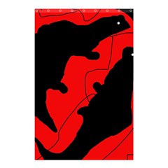 Black And Red Lizard  Shower Curtain 48  X 72  (small) 