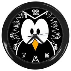 Black Owl Wall Clocks (black) by Valentinaart