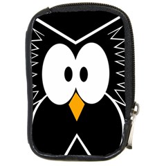 Black Owl Compact Camera Cases by Valentinaart