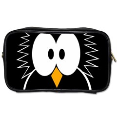 Black Owl Toiletries Bags 2-side by Valentinaart