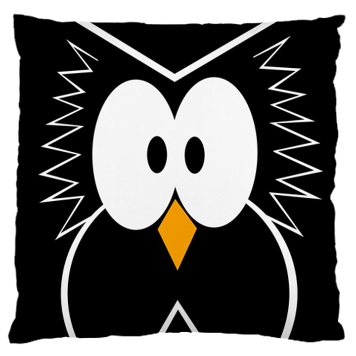 Black owl Large Cushion Case (Two Sides)