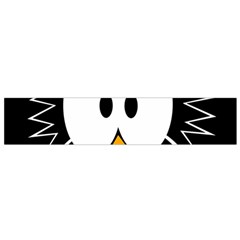 Black Owl Flano Scarf (small) by Valentinaart