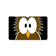 Brown Simple Owl Magnet (name Card) by Valentinaart