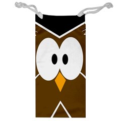 Brown Simple Owl Jewelry Bags by Valentinaart