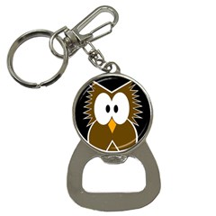 Brown Simple Owl Bottle Opener Key Chains by Valentinaart