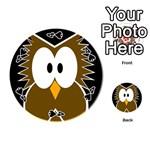 Brown simple owl Playing Cards 54 (Round)  Front - Spade4