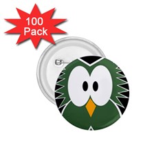 Green Owl 1 75  Buttons (100 Pack)  by Valentinaart