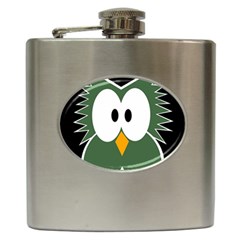 Green Owl Hip Flask (6 Oz) by Valentinaart