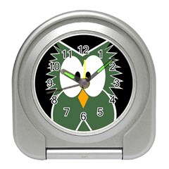 Green Owl Travel Alarm Clocks by Valentinaart