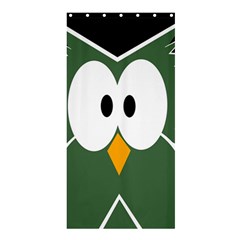 Green Owl Shower Curtain 36  X 72  (stall)  by Valentinaart
