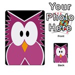 Pink owl Multi-purpose Cards (Rectangle)  Back 42