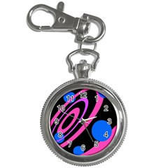 Pink And Blue Twist Key Chain Watches by Valentinaart