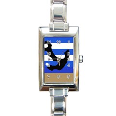 Anchor Rectangle Italian Charm Watch by Valentinaart