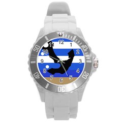 Anchor Round Plastic Sport Watch (l) by Valentinaart