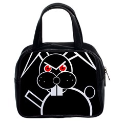 Evil Rabbit Classic Handbags (2 Sides) by Valentinaart