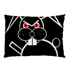 Evil Rabbit Pillow Case (two Sides) by Valentinaart