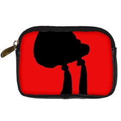 Red And Black Abstraction Digital Camera Cases by Valentinaart