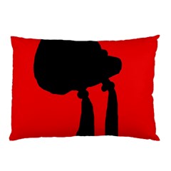 Red And Black Abstraction Pillow Case (two Sides) by Valentinaart